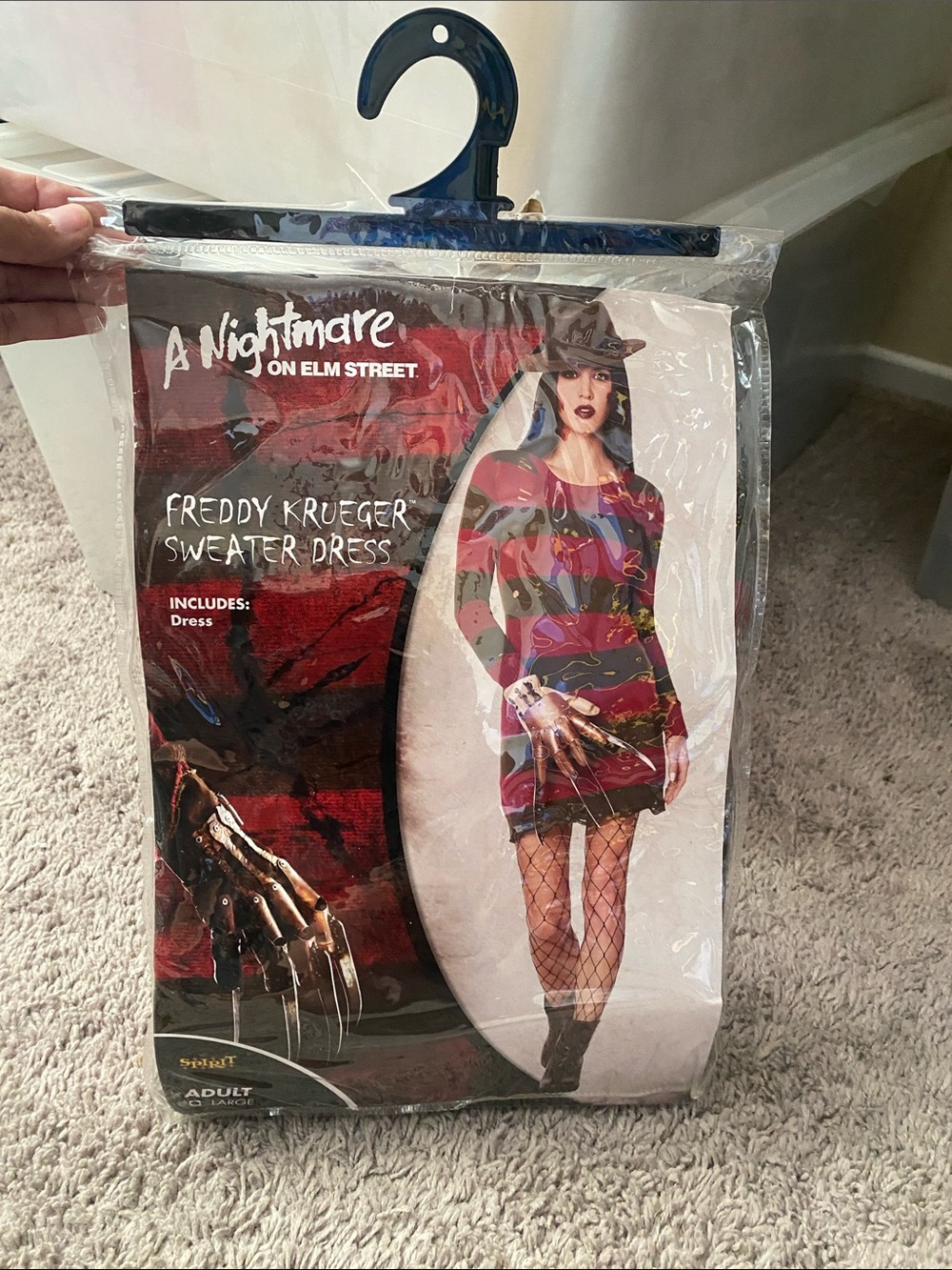 Spirit Freddy Krueger Sweater Dress - Red, Green, Black